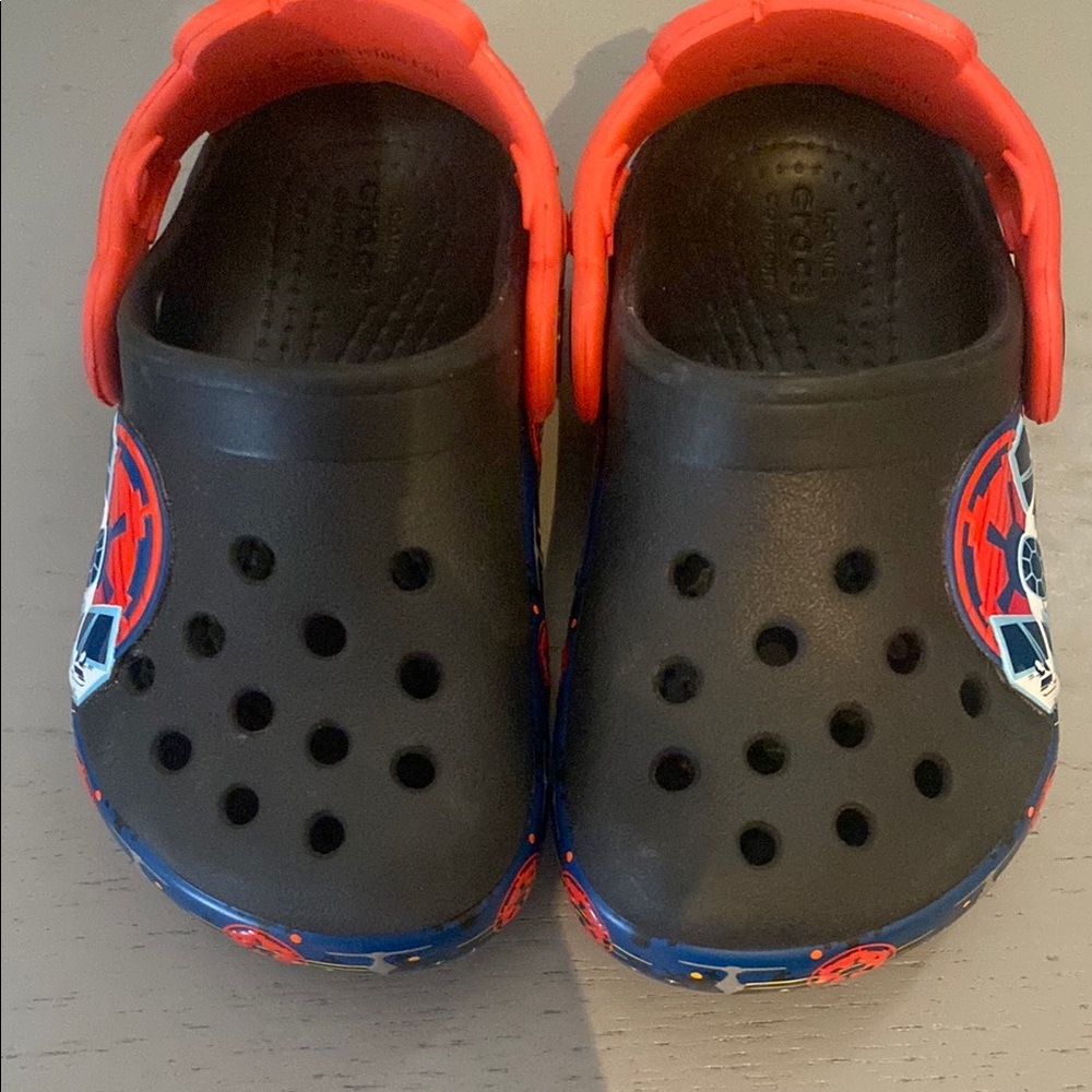 Kids Black and Red Star Wars Crocs